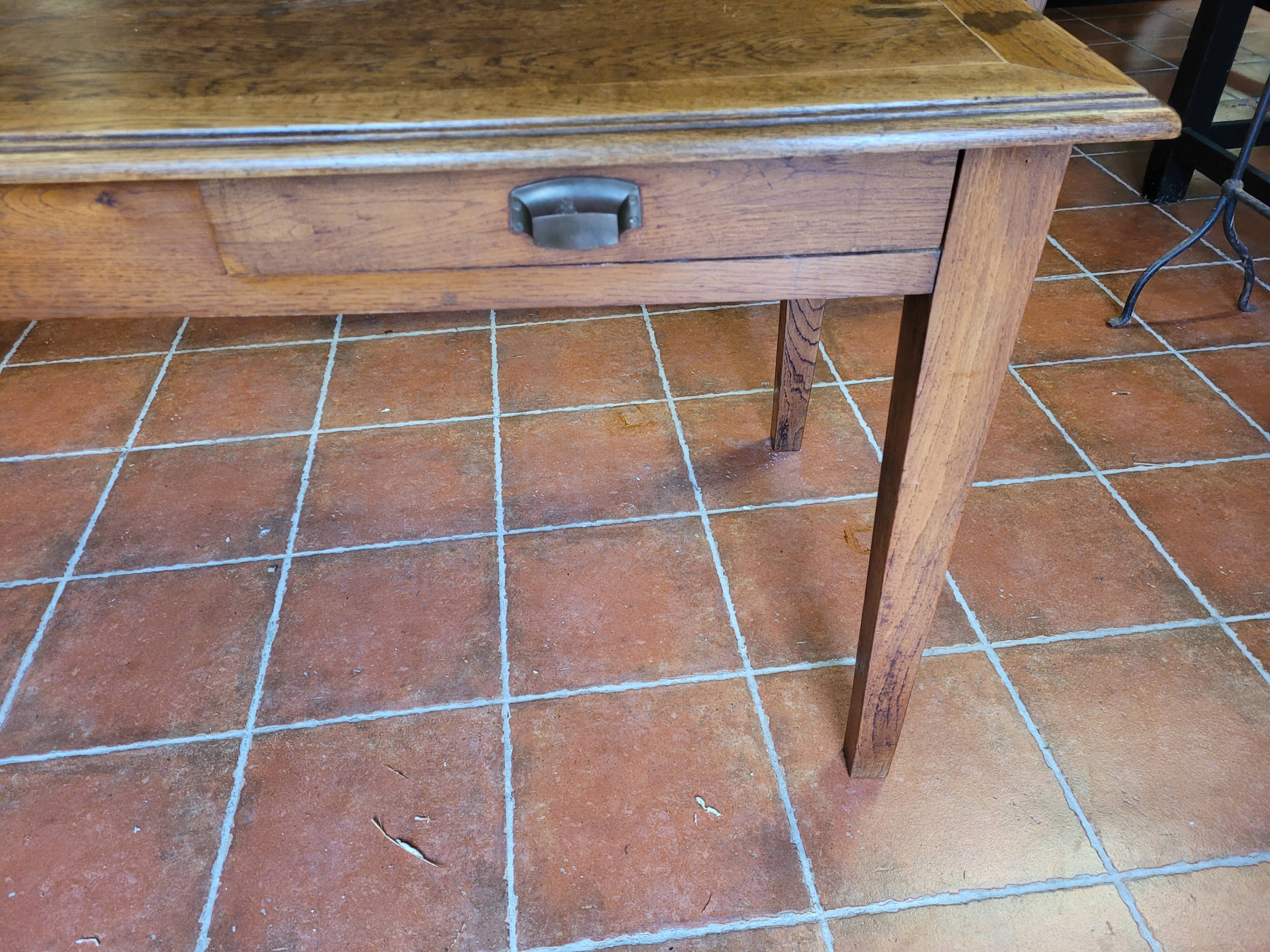 Antique oak farmhouse table