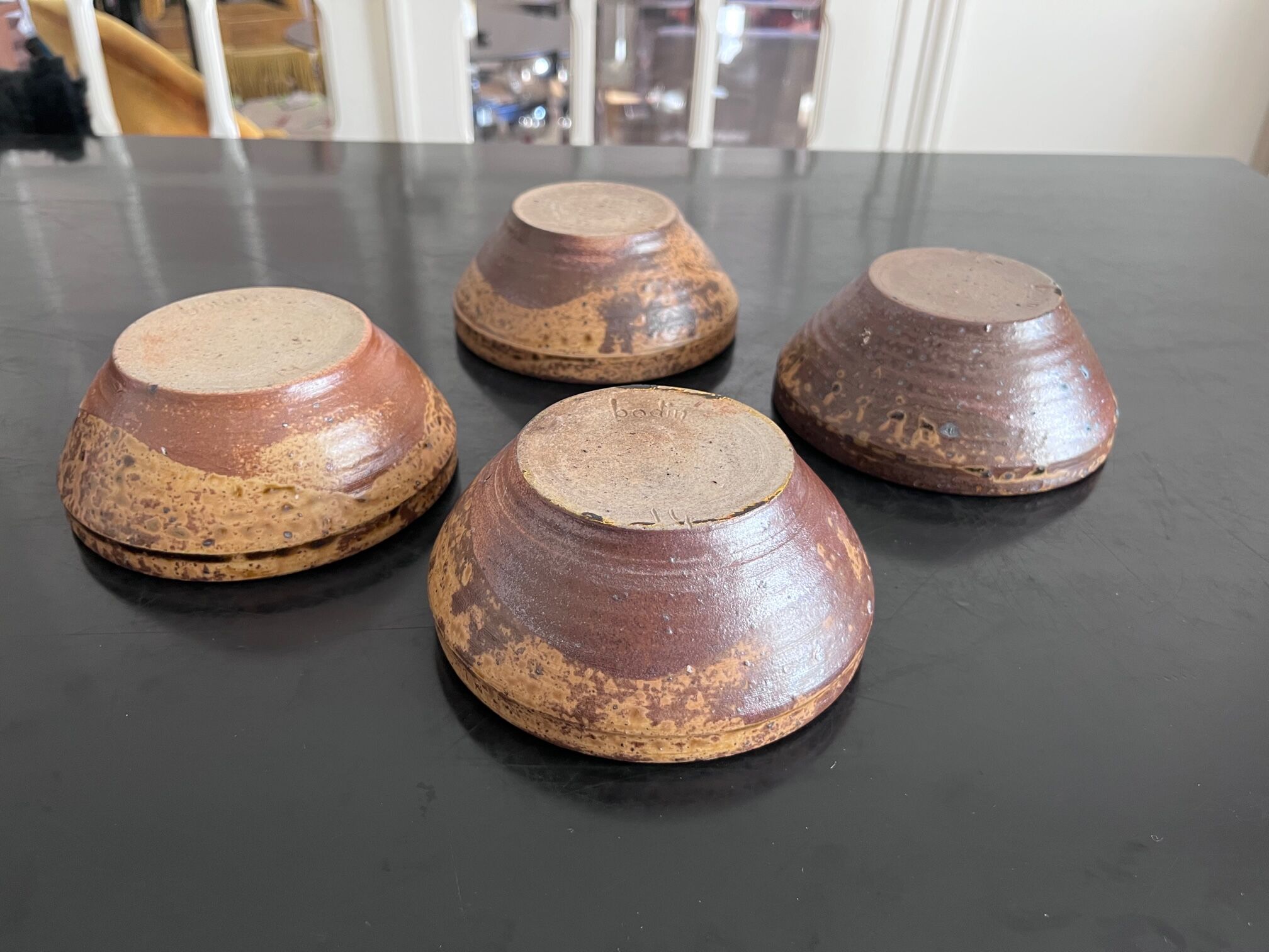 4 bowls in sandstone André Bodin La Borne