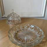 Ancienne cloche à fromage et son plat