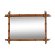 Old turned wooden mirror imitation bamboo