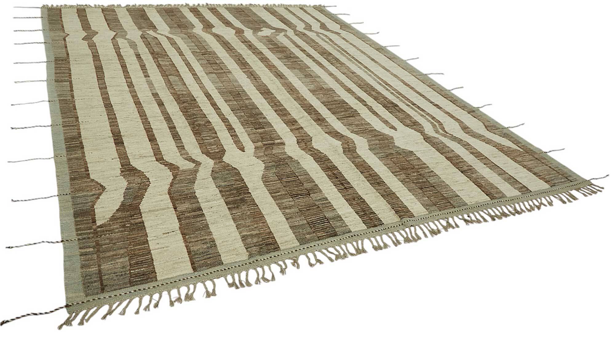 Handmade Tribal Decorative 287 cm x 369 cm Beige Wool Carpet