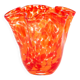 Orange glass vase, Danish design, 1970s, made in Denmark