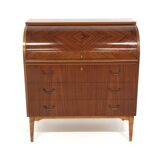 Scandinavian mahogany secretary desk, Bröderna Gustafssons, Sweden, 1950