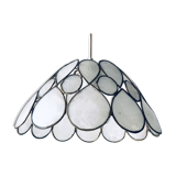 Mother-of-pearl and brass pendant light