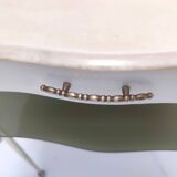 Pair of White Lacquered Nightstands with Marble Tops and Glass Shelves, Italy