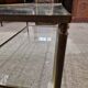 Brass and glass coffee table
