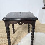 Antique turned wood stool