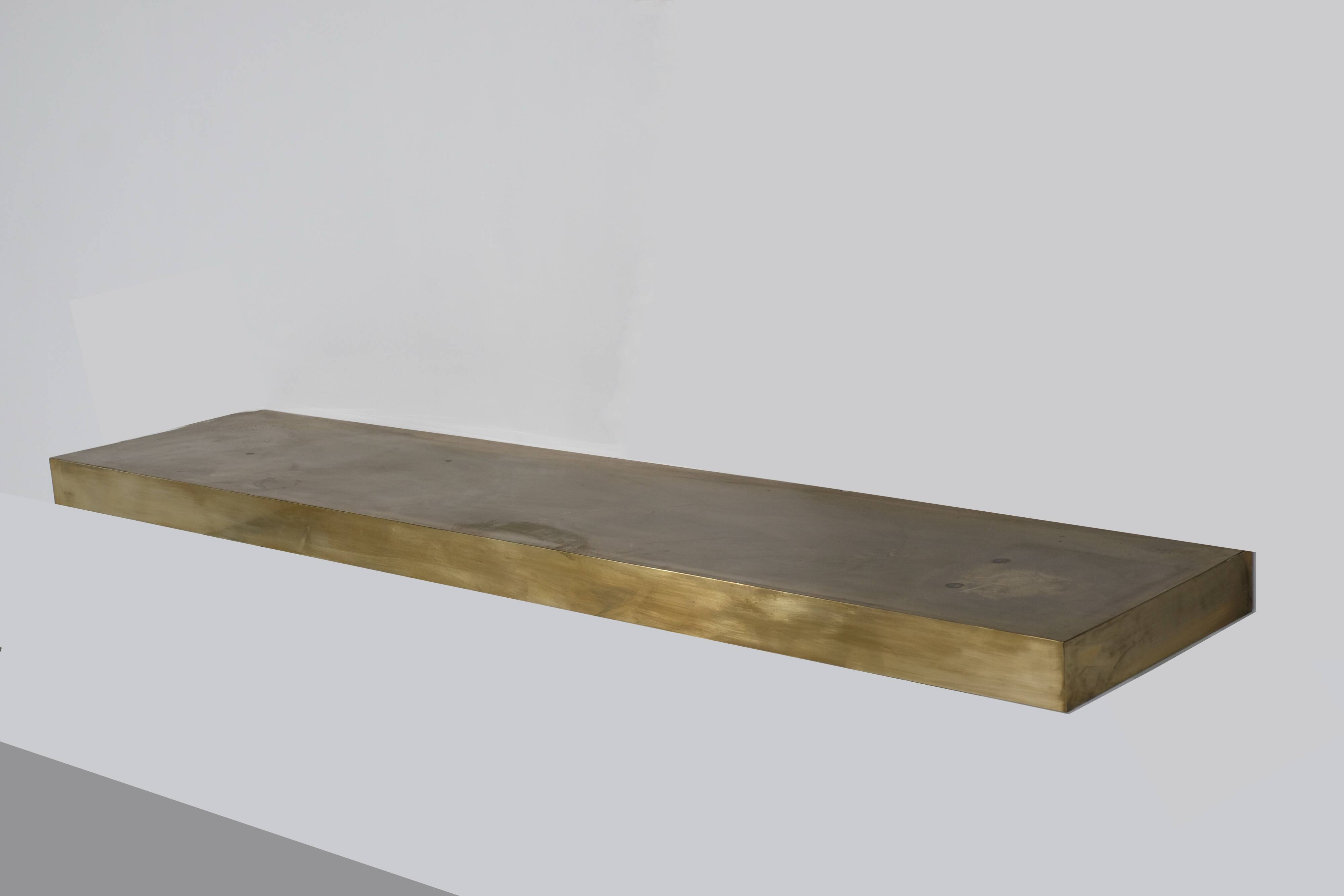 Large brass console, Italy - 1960s