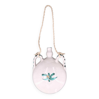 White ceramic wall gourd vase, vallauris