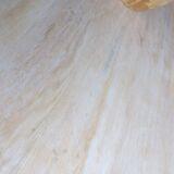 Large farmhouse trestle table in limed oak, 1940s-50s