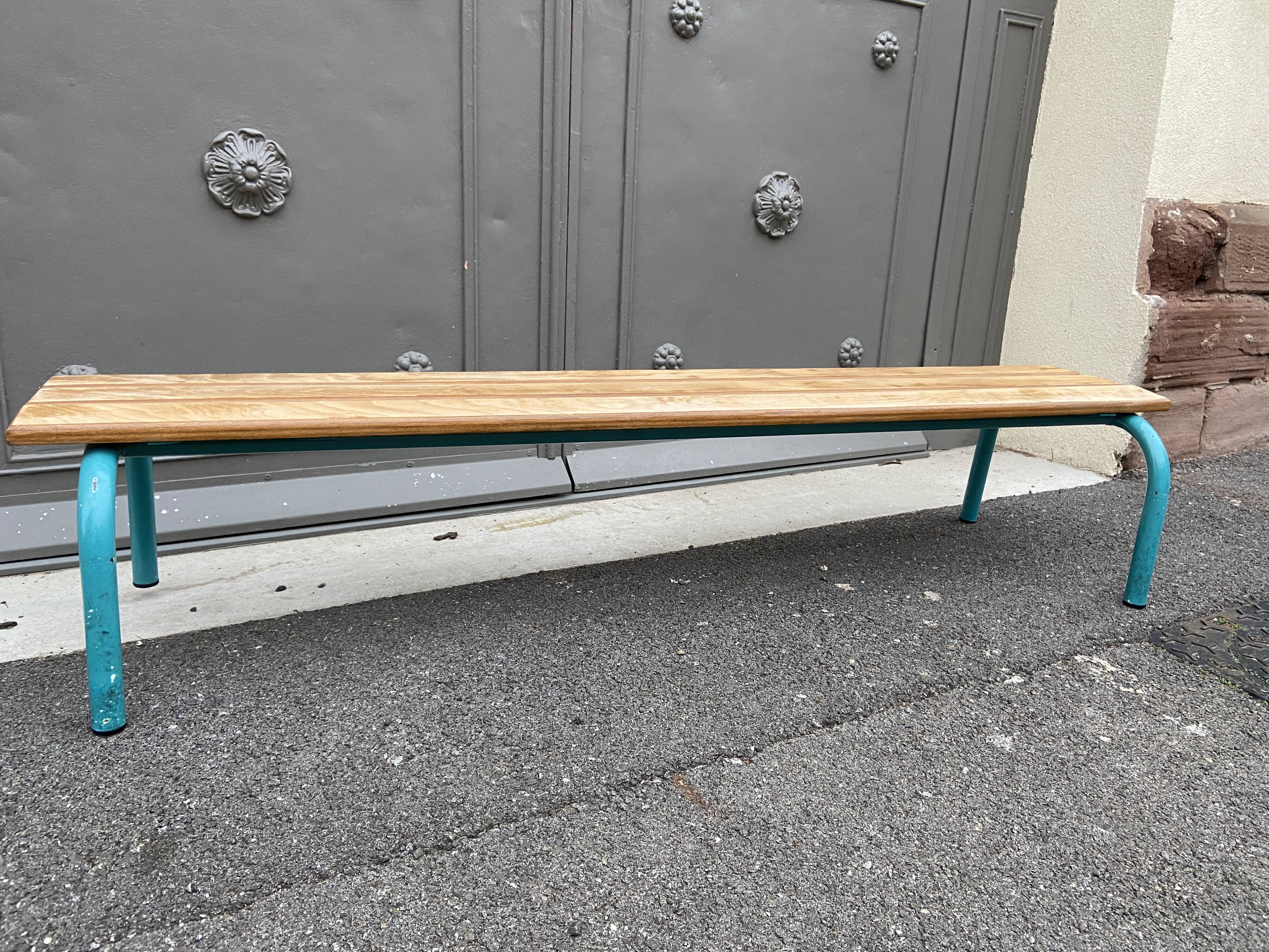 Industrial children's school bench Mullca 1960s