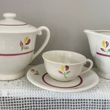 Antique earthenware coffee service from GIEN