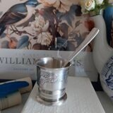 Birth gift set silver-plated egg cup