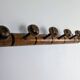 Vintage bamboo carved wood coat rack with 7 hooks – Natural elegance