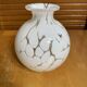 Murano speckled glass ball vase, vintage soliflore.