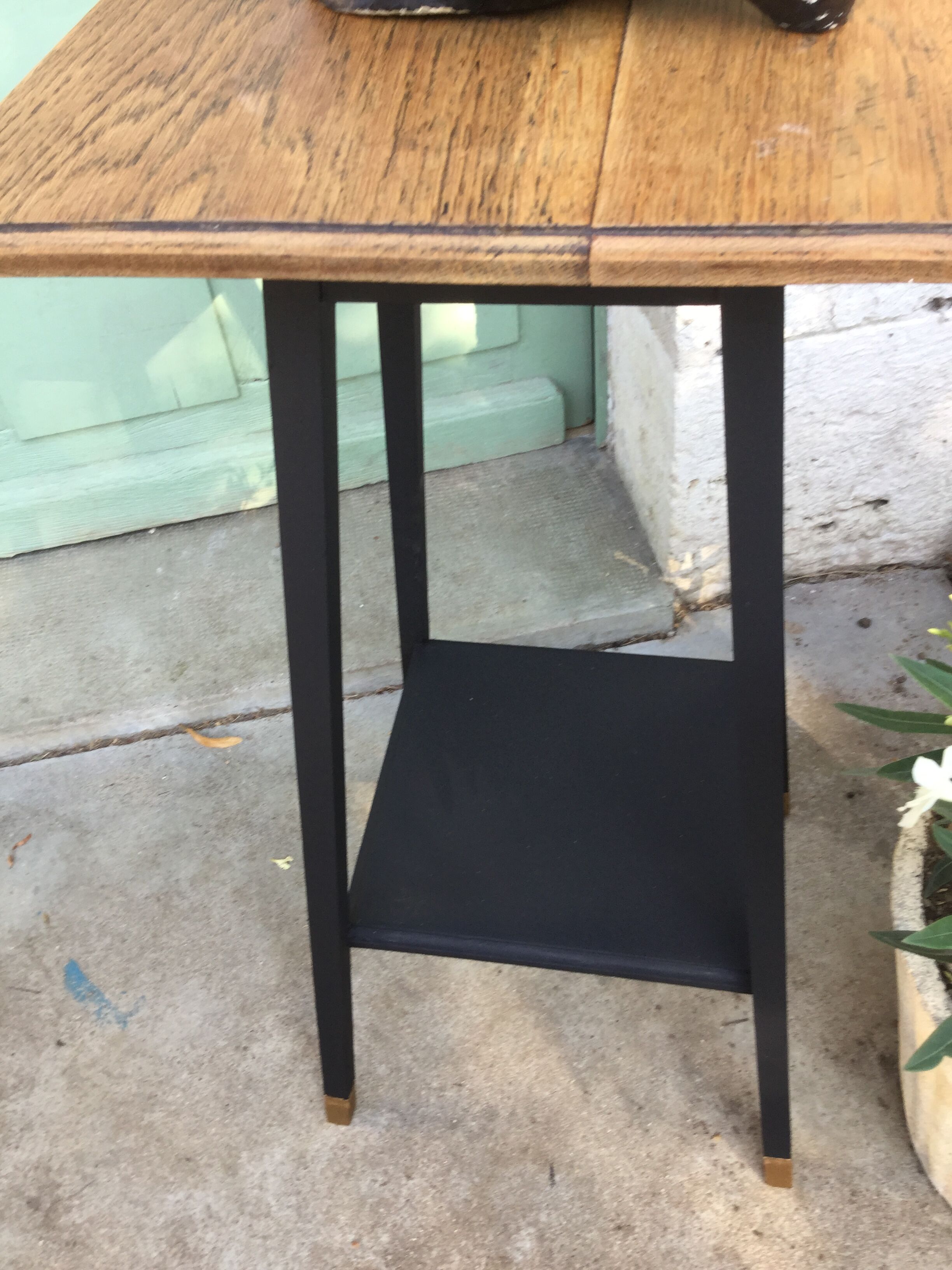 Renovated vintage selette in black