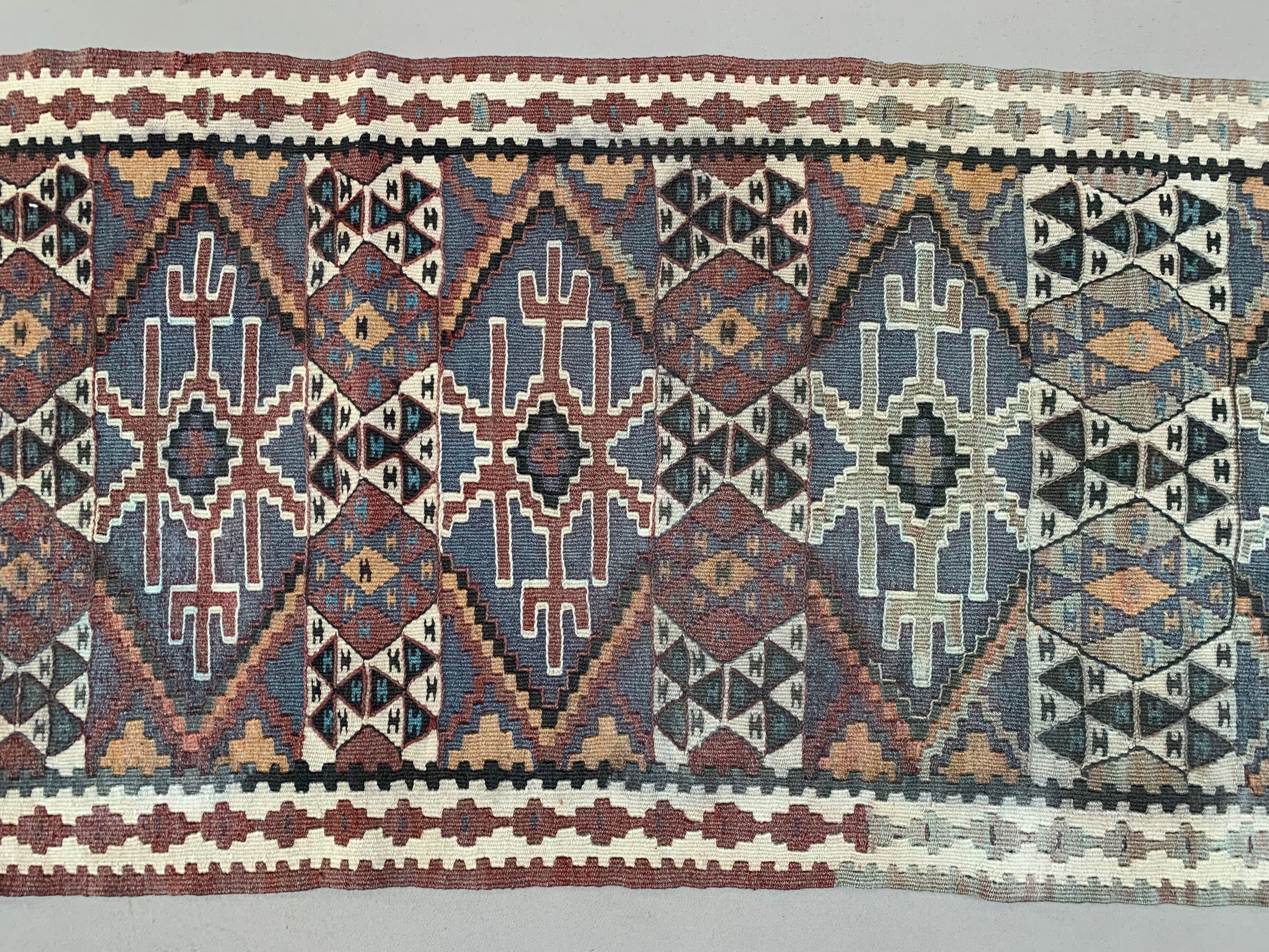 Old Turkish narrow Kilim Runner 233x66 cm shabby chic, vintage kelim
