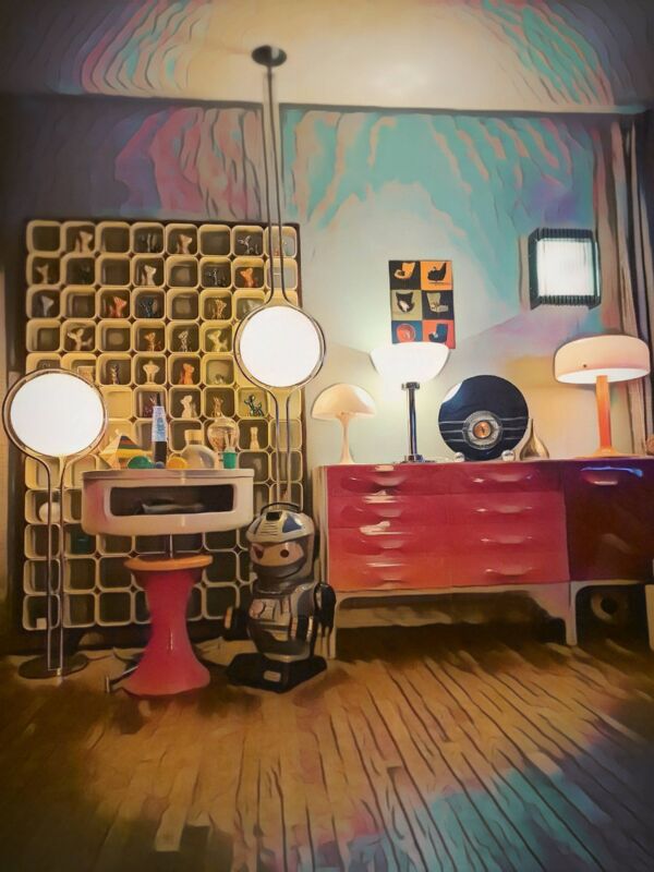 Grande Lampe New York Habitat vintage 80's