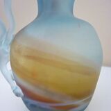 Pitcher vase in blown glass paste, free form, design of the twentieth century