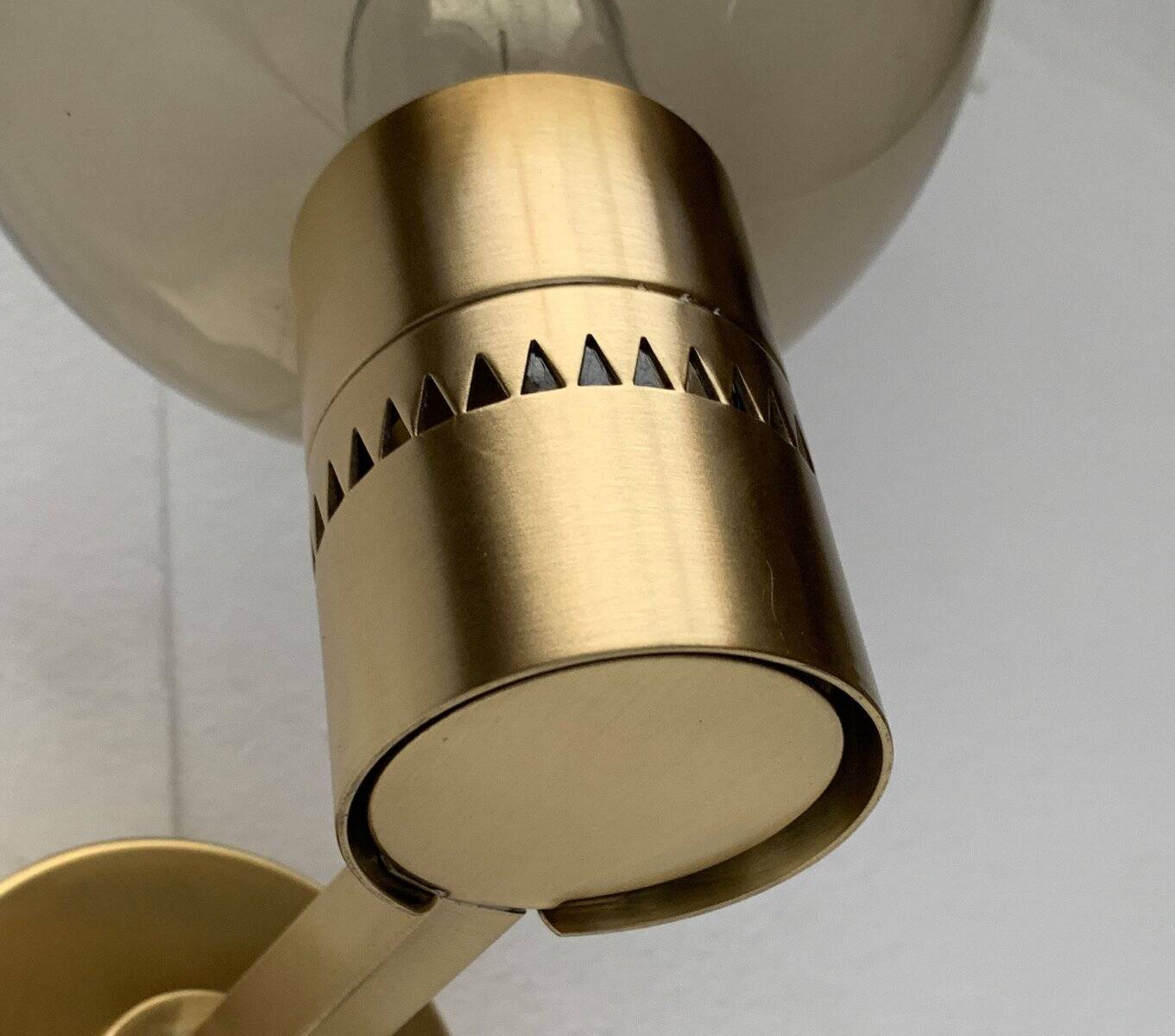 Swedish brass wall sconces from the mid-century by Hans-Agne Jakobsson for Hans-Agne Jakobsson Ab, Markaryd, 1960s, set of 2.