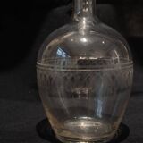 Engraved glass carafe circa 1900