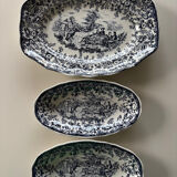 Luneville earthenware plates and dishes