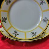 Limoges porcelain cake service. T. L. B.