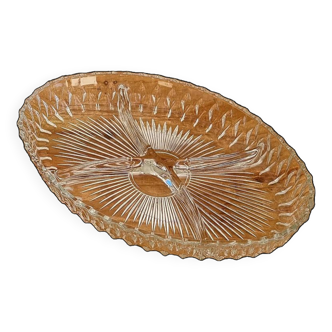 Large vintage oval appetizer dish