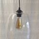 Vintage glass bell pendant light - late 20th century