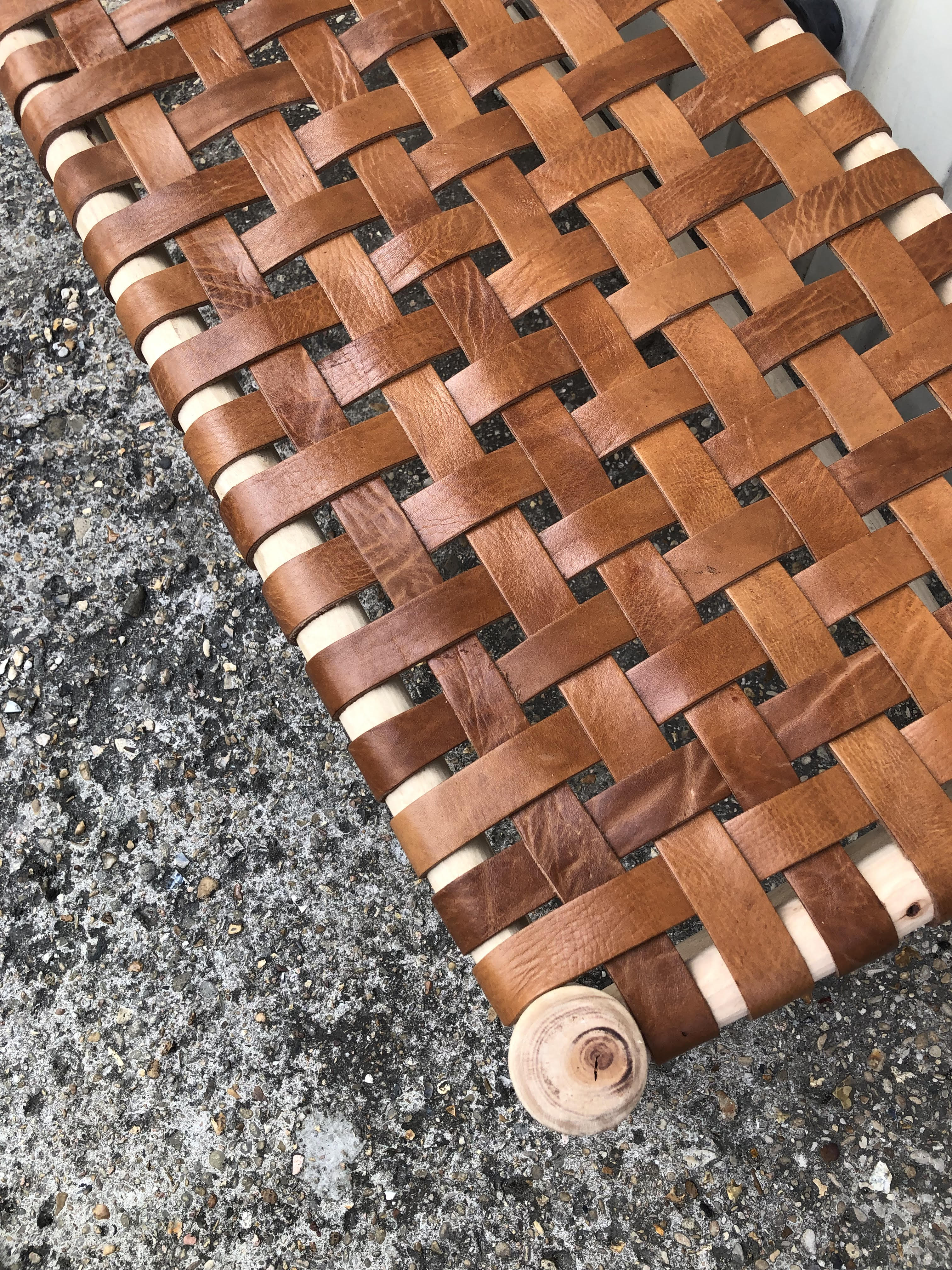 Berbere camel leather bench