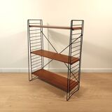 Mid century free standing rack with teak shelves by Dekker – Tomado