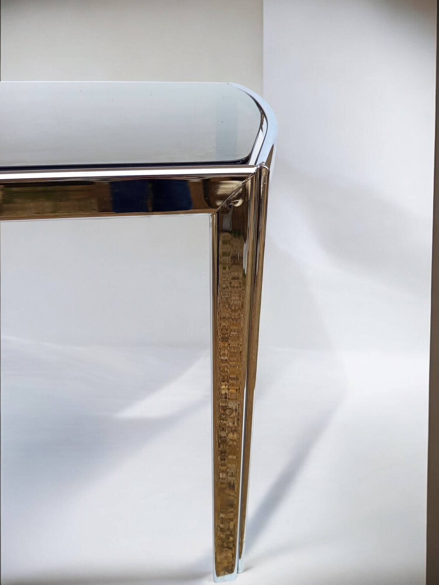 Vintage smoked glass table