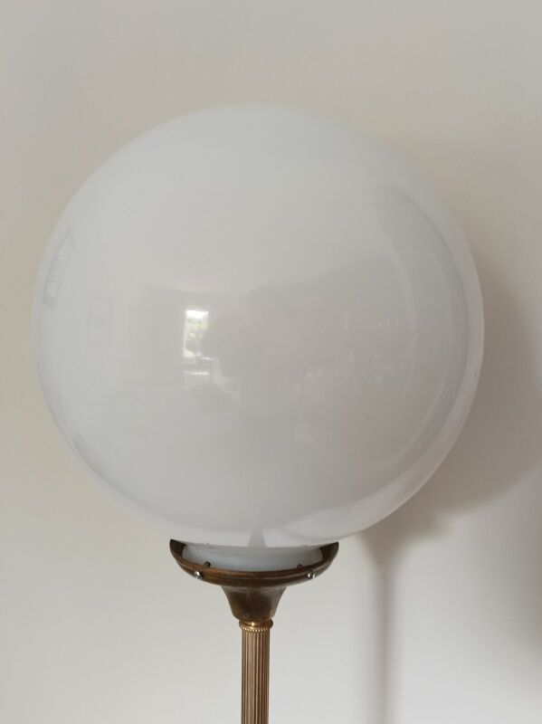 Floor lamp bronze brass round globe