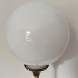 Floor lamp bronze brass round globe