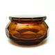 Art Deco bonbonniere, honey crystal, Moser, Czechoslovakia, 1930s