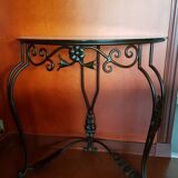 Console  fer forgé 1/2 lune