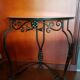 Wrought iron console half moon