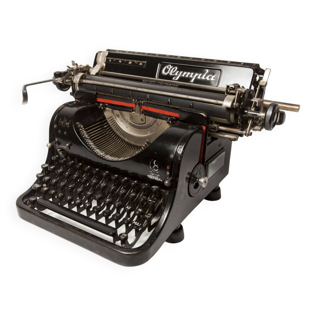 Machine à écrire Ancienne Continental - Vernis Noir - XXème Siècle - Déco Intérieur Vintage