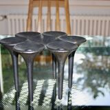 Bougeoir vintage en fonte noir par j quistgaard pour dansk international design 1960