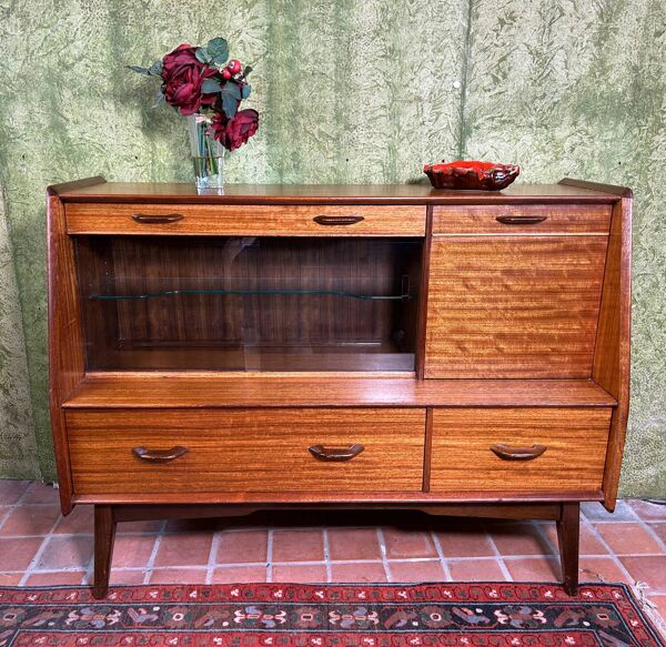 Petit meuble à cocktail haut de gamme rétro vintage du milieu du siècle GPlan