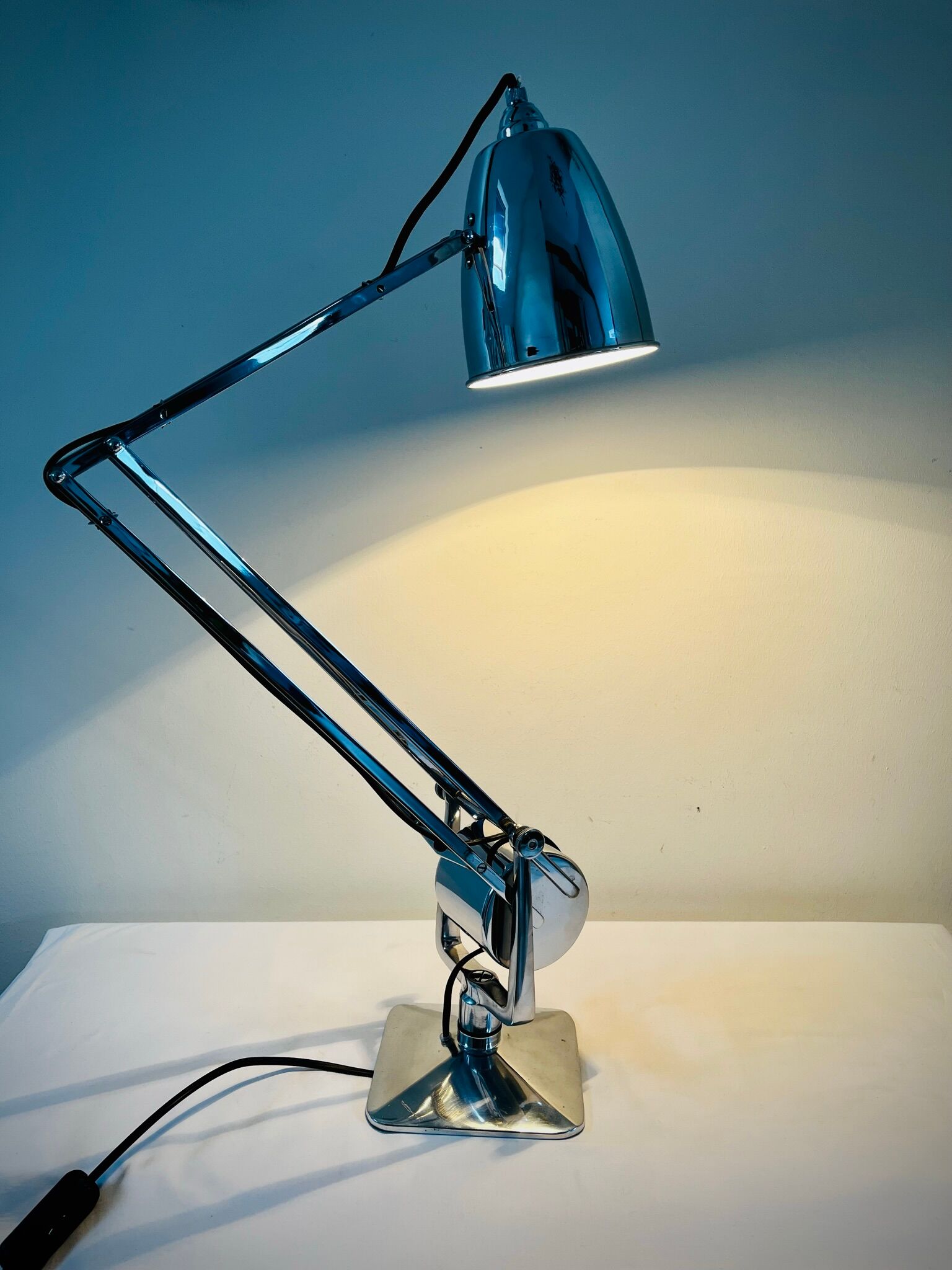 Chrome Giso Gispen "Rooney" desk lamp / Anglepoise