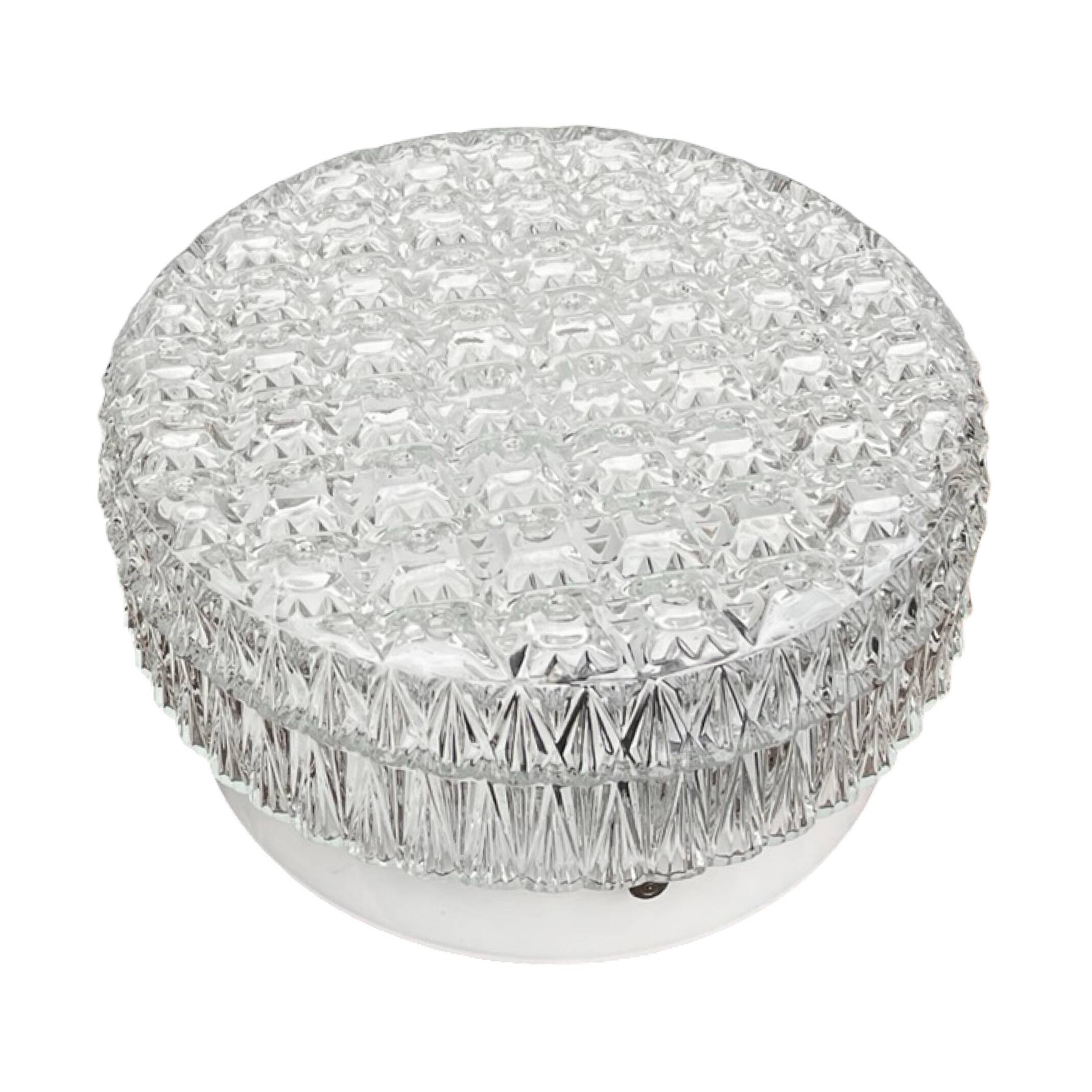 Crystal ceiling/wall lamp Kamenický Šenov, 1970s | Brusel style | Very good
