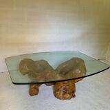 Table basse brutaliste du sculpteur Jean Yves Le Guyader
