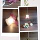 Lampe baladeuse en verre juponné vieux rose