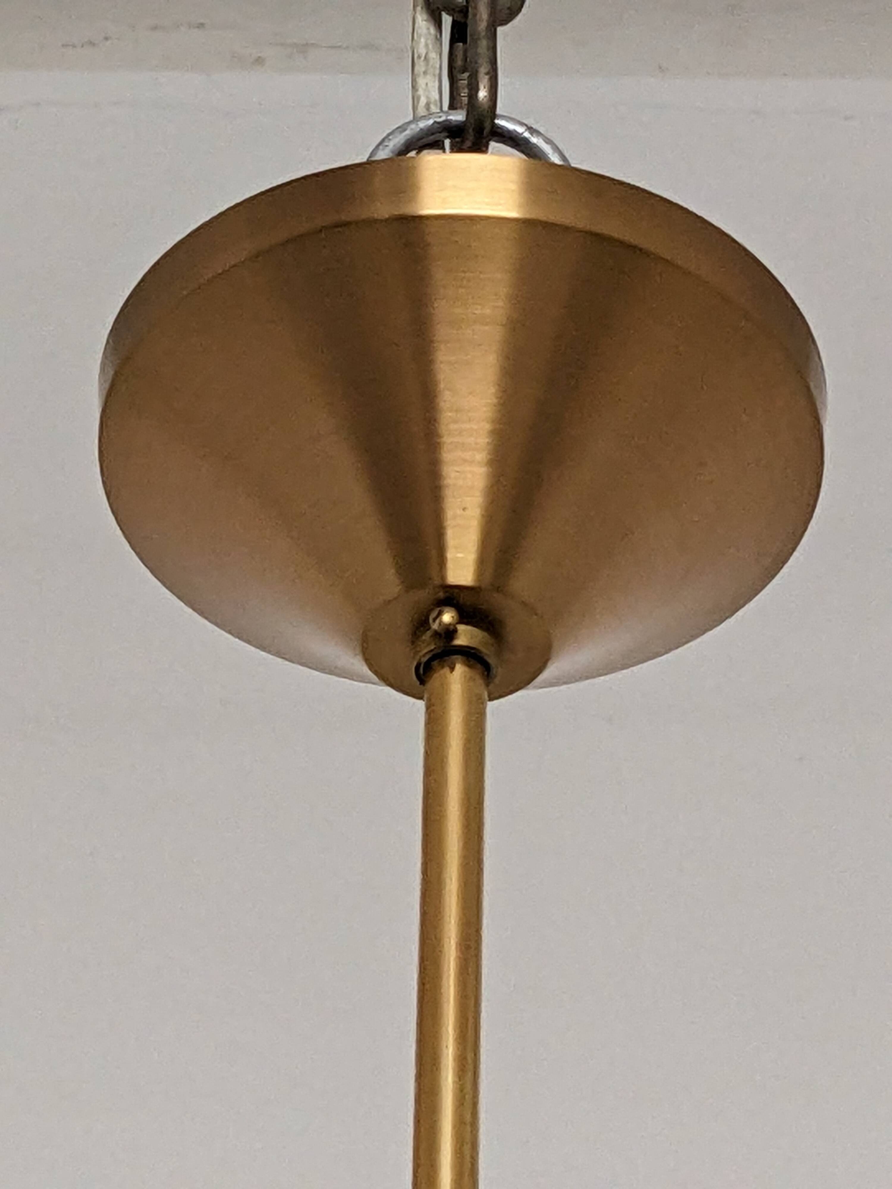 Arlus chandelier with 4 brass lights from the 50s/60s