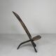 Solid ebony Makonde Palaver chair, 1970s