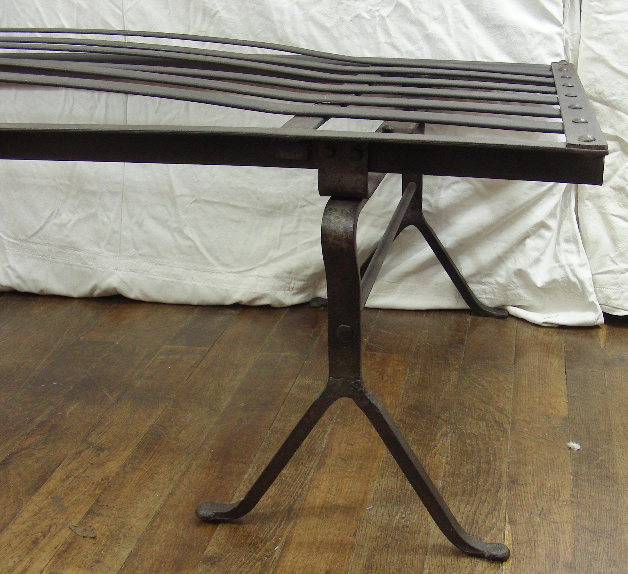 Former military 1900 wrought iron bed