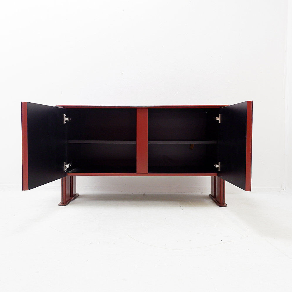 Leather buffet by De Couro from Brazil - 1980s
