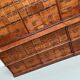 Antique very large American oak grain / apothecary cabinet, ca 1900