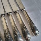 12 silver-plated table knives with stainless steel blades nogent